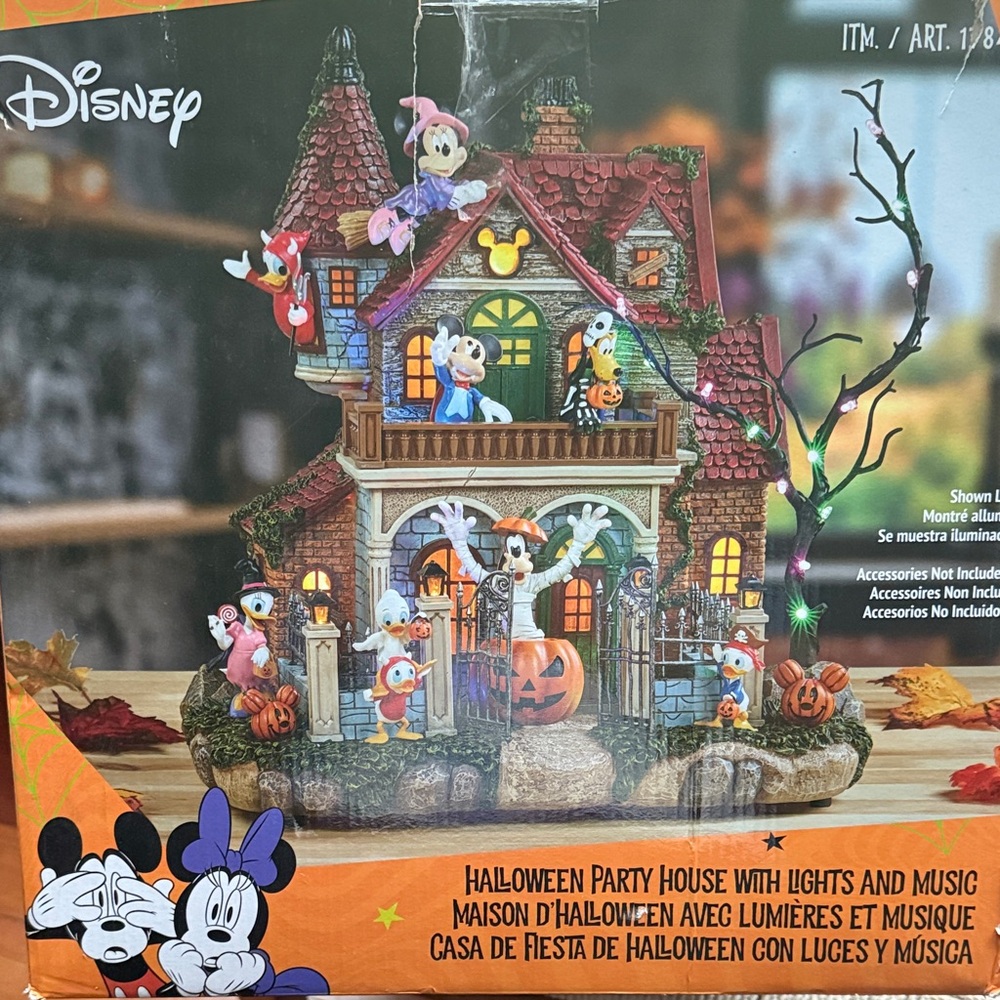 Disney Halloween Haunted House with Lights/ Mickey Minnie